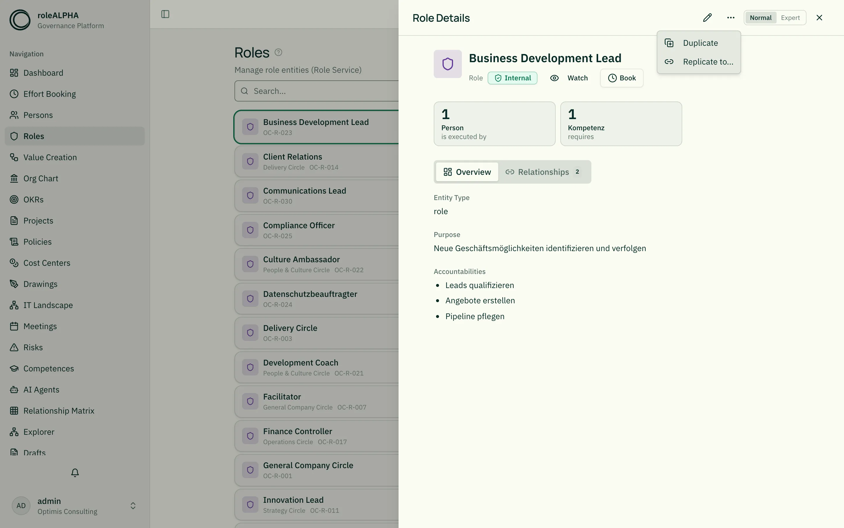 Duplicate & replicate in the detail header