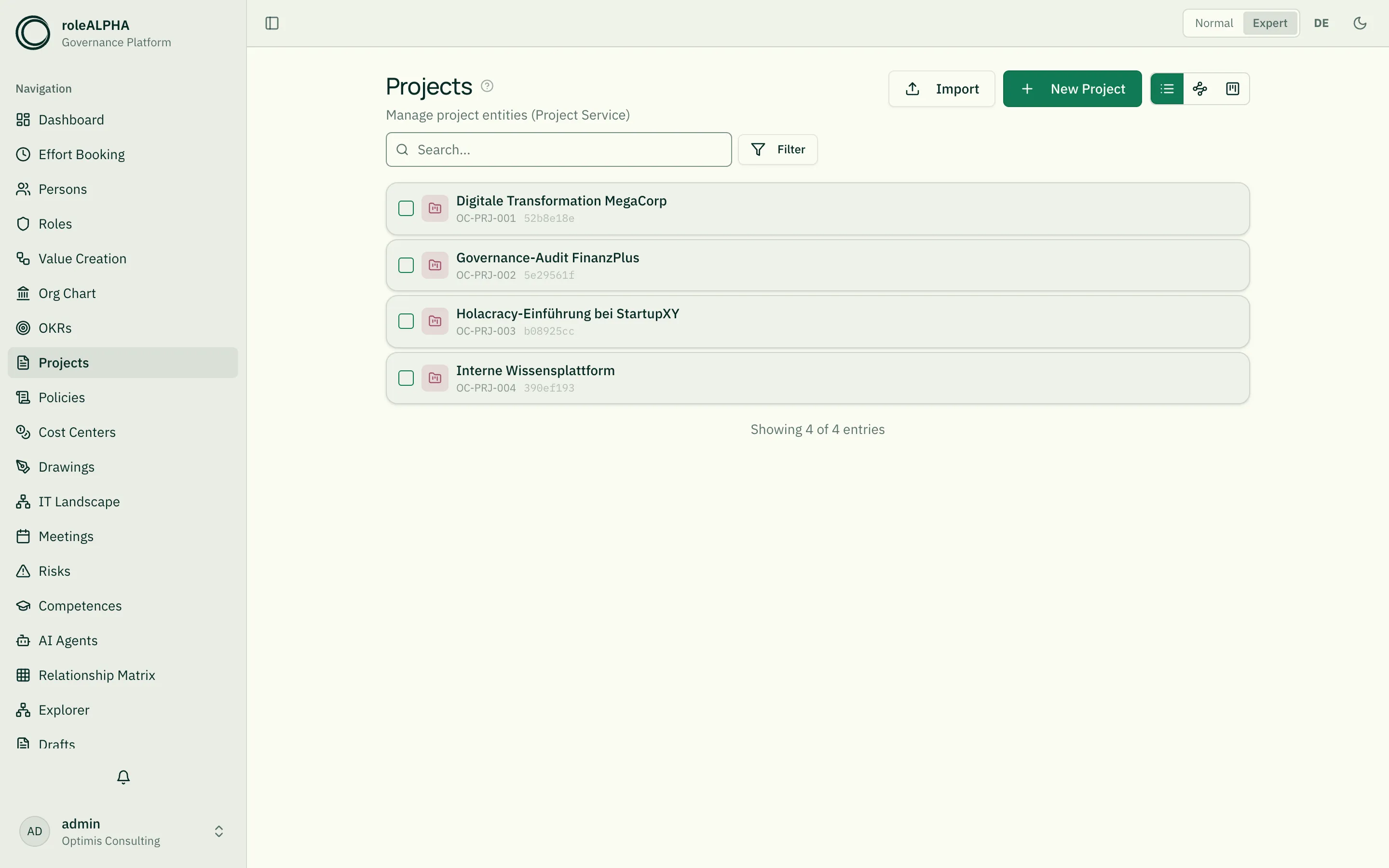 List view