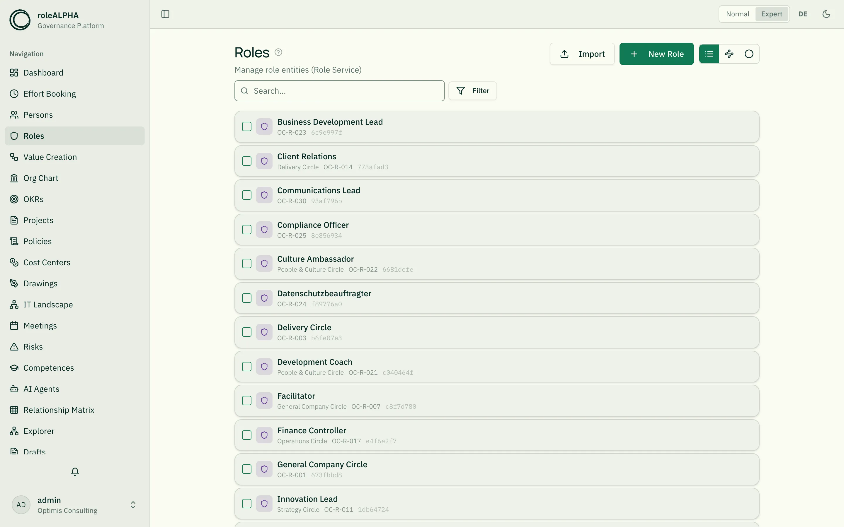 List view