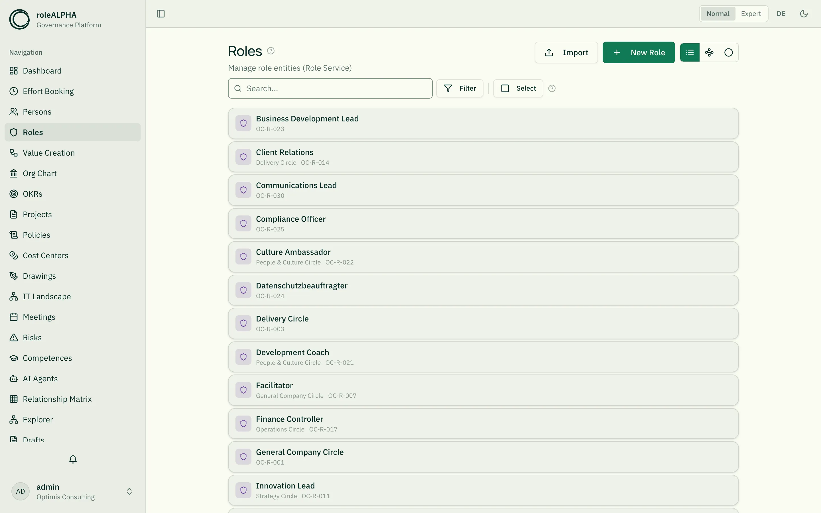 Path in the list view